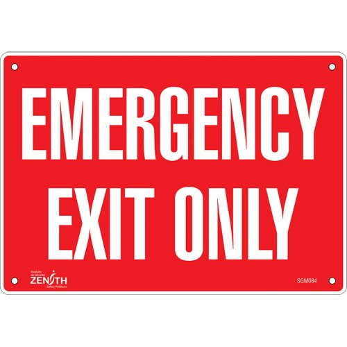 SGM084-"Emergency Exit Only" Sign