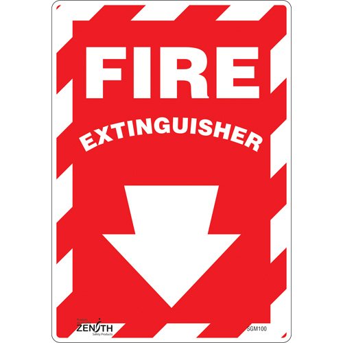 SGM100-"Fire Extinguisher" with Down Arrow Sign
