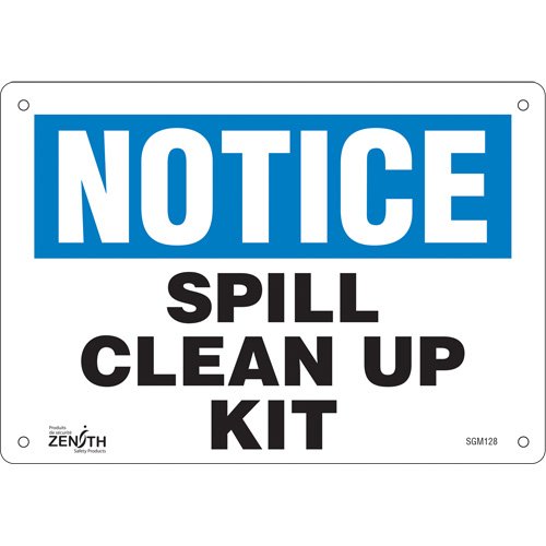 SGM128-"Spill Clean Up Kit" Sign