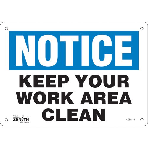 SGM135-"Keep Your Work Area Clean" Sign