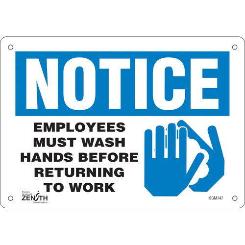 SGM147-"Employees Must Wash Hands" Sign