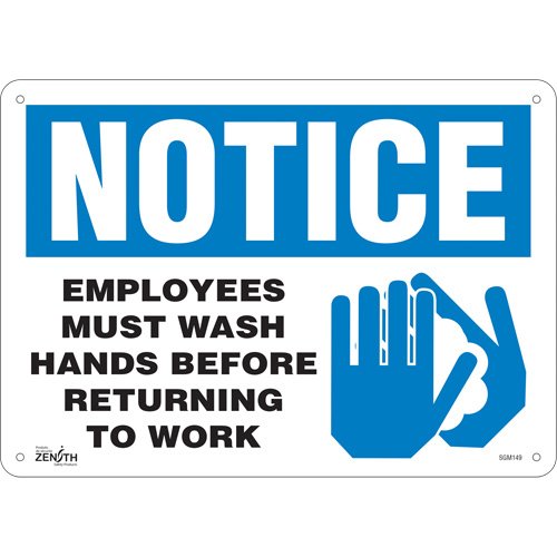 SGM149-"Employees Must Wash Hands" Sign