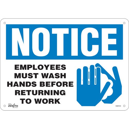 SGM150-"Employees Must Wash Hands" Sign