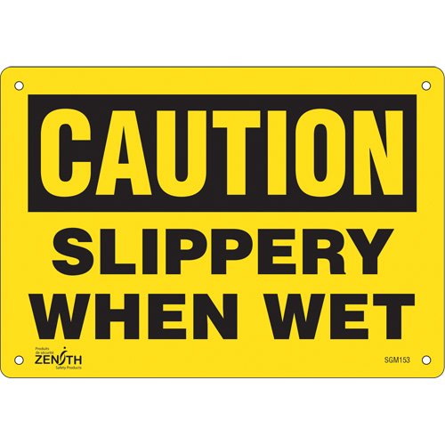 SGM153-"Slippery When Wet" Sign