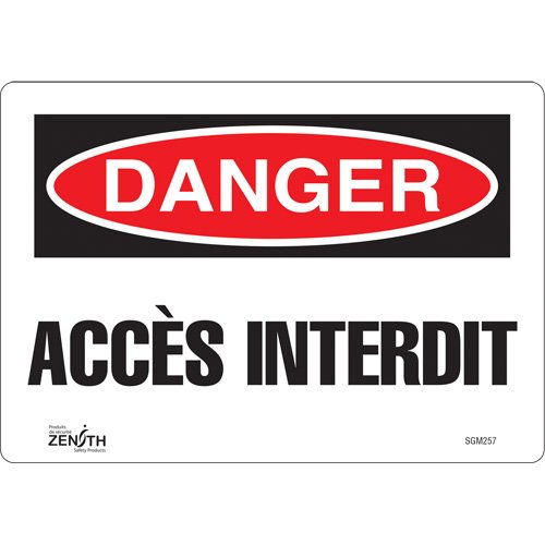 SGM257-"Accès Interdit" Sign
