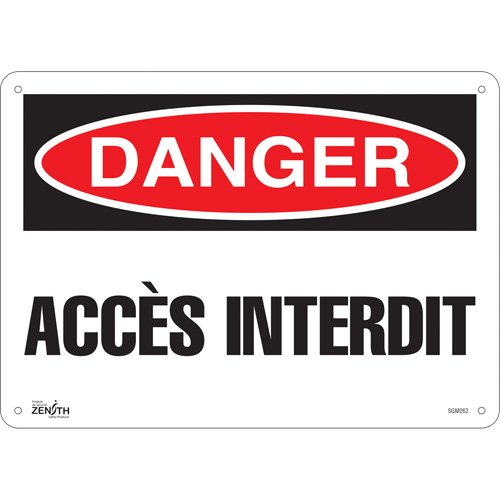 SGM262-"Accès Interdit" Sign