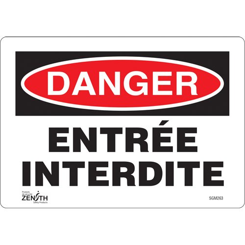 SGM263-"Entrée Interdite" Sign