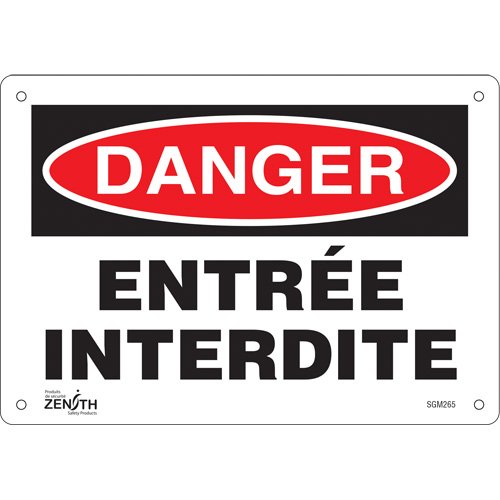 SGM265-"Entrée Interdite" Sign