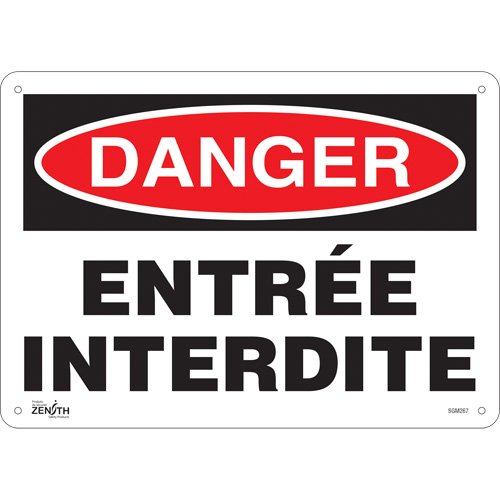 SGM267-"Entrée Interdite" Sign