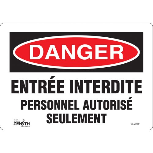 SGM269-"Personnel Autorisé Seulement" Sign
