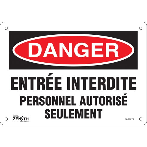 SGM270-"Personnel Autorisé Seulement" Sign