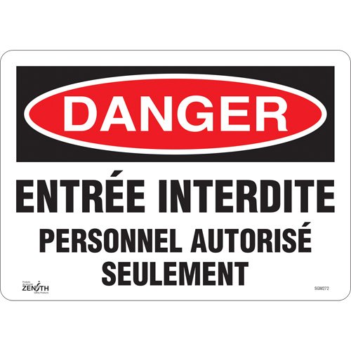 SGM272-"Personnel Autorisé Seulement" Sign