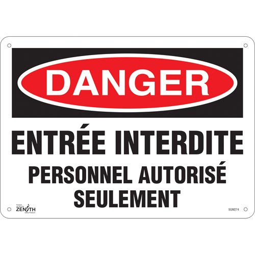 SGM274-"Personnel Autorisé Seulement" Sign