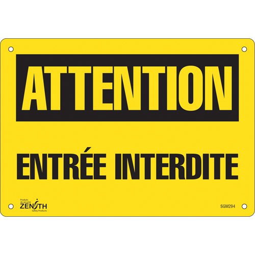 SGM294-"Entrée Interdite" Sign
