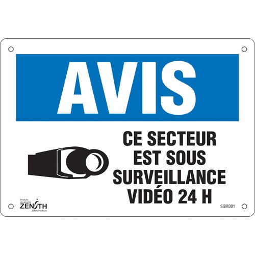 SGM301-"Ce Secteur est Sous Surveillance" Sign