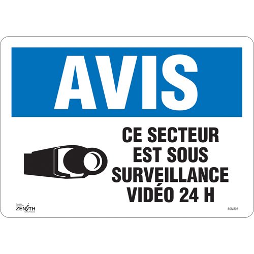 SGM302-"Ce Secteur est Sous Surveillance" Sign
