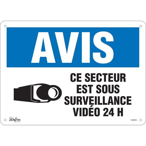 SGM303-"Ce Secteur est Sous Surveillance" Sign