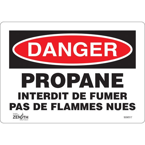 SGM317-"Propane - Interdit De Fumer" Sign