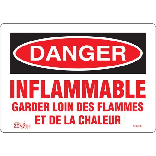 SGM335-"Garder Loin Des Flammes" Sign