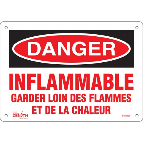 SGM336-"Garder Loin Des Flammes" Sign
