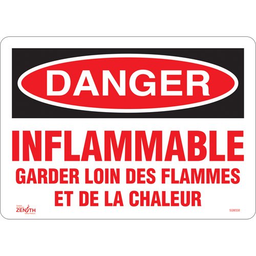 SGM338-"Garder Loin Des Flammes" Sign