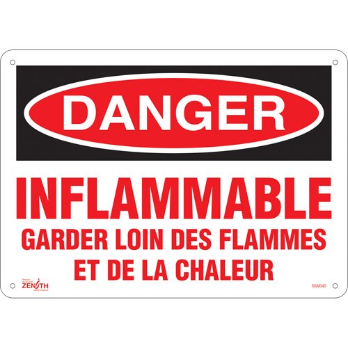 SGM340-"Garder Loin Des Flammes" Sign