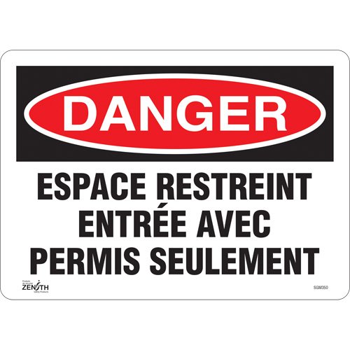 SGM350-"Espace Restreint" Sign