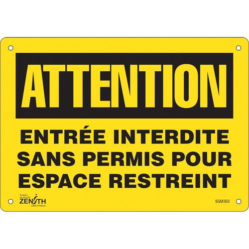 SGM360-"Entrée Interdite Sans Permis" Sign