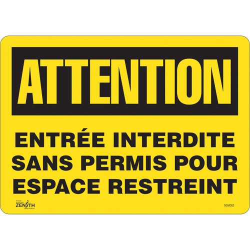 SGM362-"Entrée Interdite Sans Permis" Sign