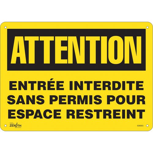 SGM363-"Entrée Interdite Sans Permis" Sign