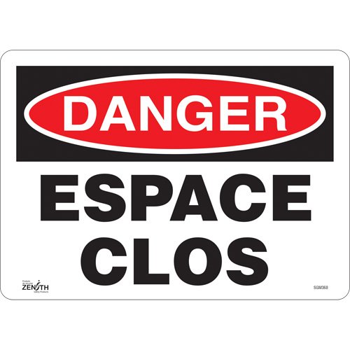 SGM368-"Espace Clos" Sign