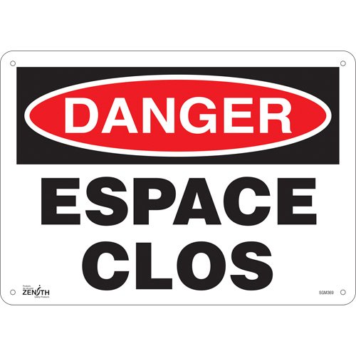 SGM369-"Espace Clos" Sign