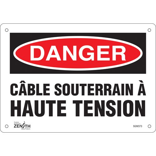 SGM373-"Câble Souterrain À Haute Tension" Sign