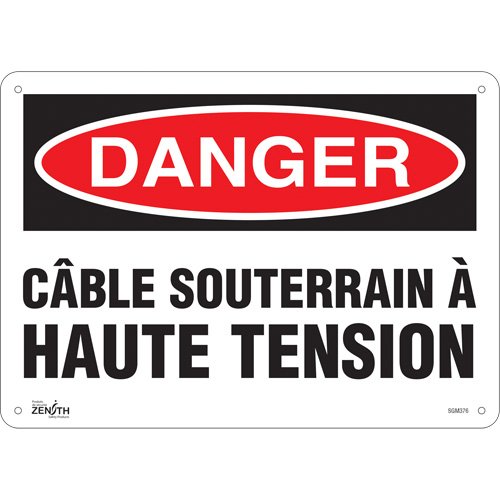 SGM376-"Câble Souterrain À Haute Tension" Sign