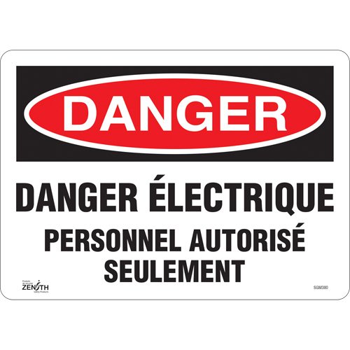 SGM380-"Personnel Autorisé Seulement" Sign
