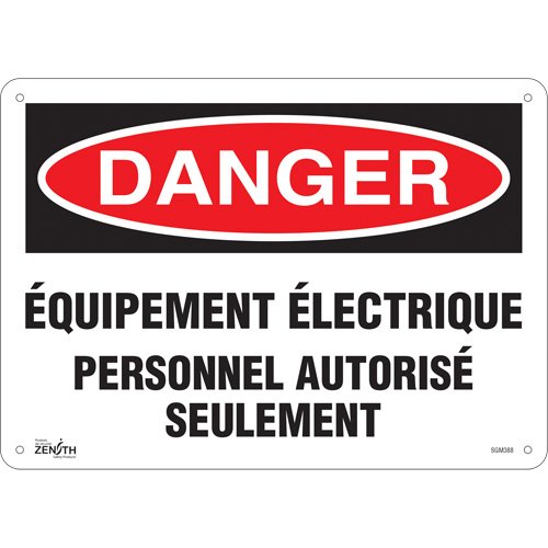 SGM388-"Équipement Électrique" Sign