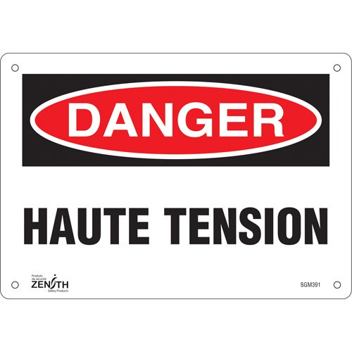 SGM391-"Haute Tension" Sign