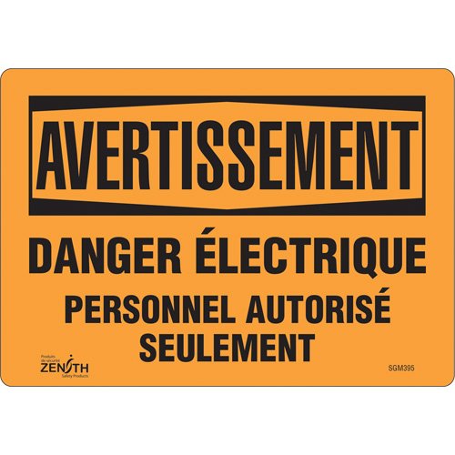 SGM395-"Danger Électrique" Sign