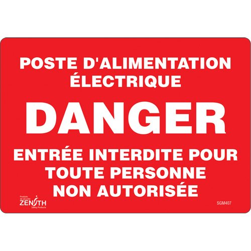 SGM407-"Poste D'Alimentation Électrique" Sign