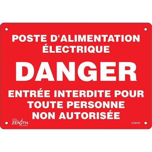 SGM408-"Poste D'Alimentation Électrique" Sign