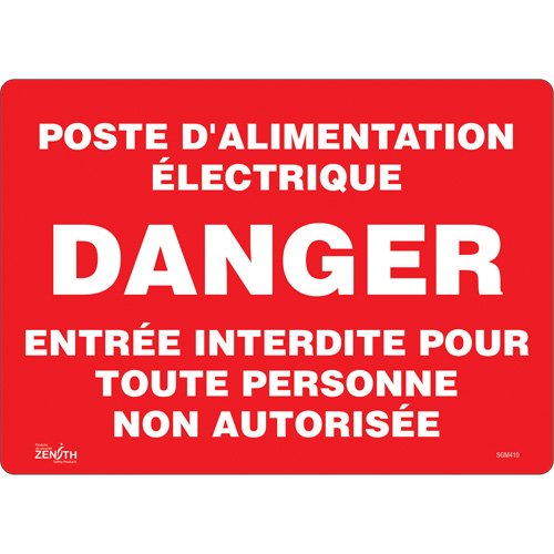 SGM410-"Poste D'Alimentation Électrique" Sign