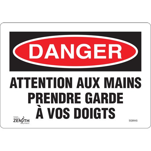 SGM445-"Prendre Garde À Vos Doigts" Sign