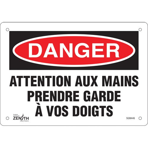 SGM446-"Prendre Garde À Vos Doigts" Sign