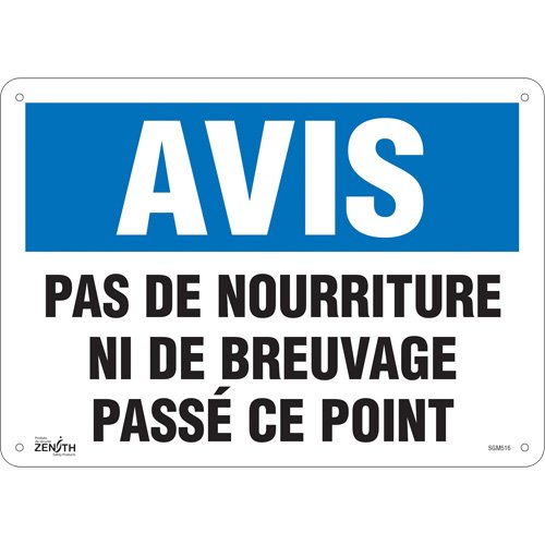 SGM516-"Pas de Nourriture" Sign