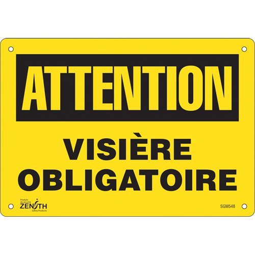 SGM548-"Visière Obligatoire" Sign