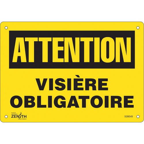 SGM549-"Visière Obligatoire" Sign