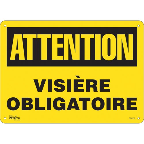 SGM552-"Visière Obligatoire" Sign
