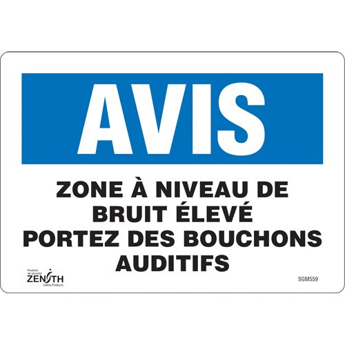 SGM559-"Portez Des Bouchons Auditifs" Sign