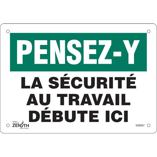 SGM567-"La Sécurité au Travail" Sign