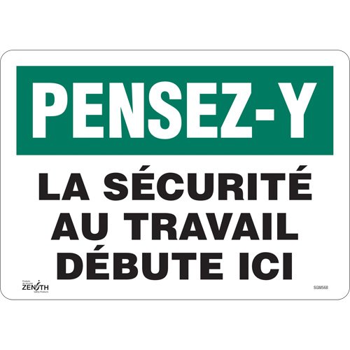 SGM568-"La Sécurité au Travail" Sign